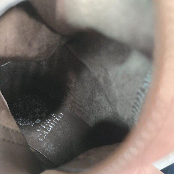 Vince Camuto Equestrian Boots Sz 5 Brown Leather Knee High Tall Western Riding - Picture 8 of 12